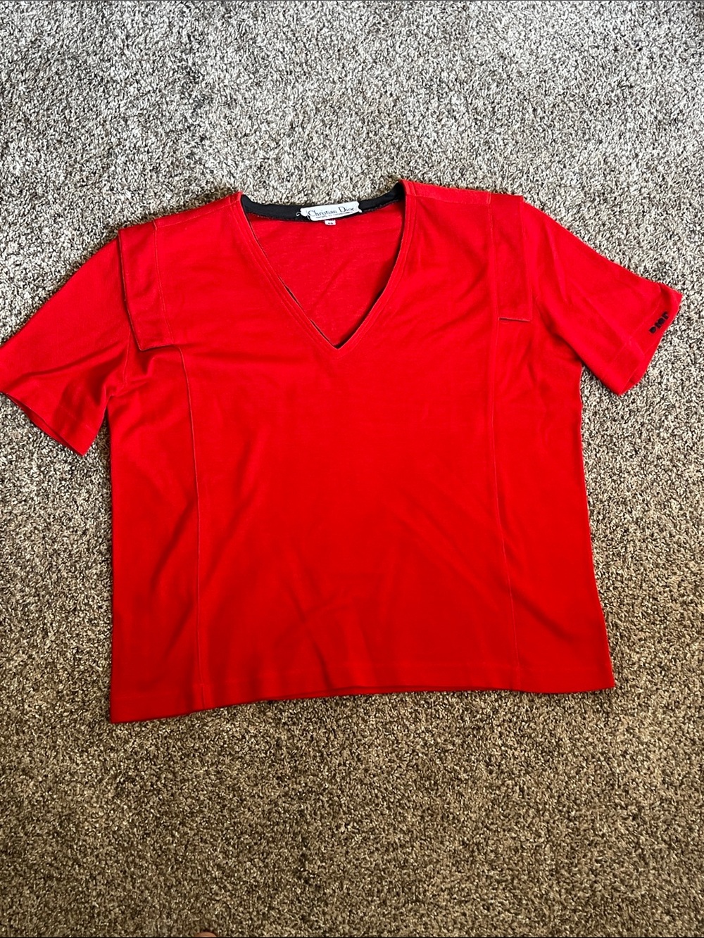 Dior 1970’s red short sleeve shirt
